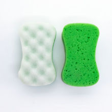 White and green wavy bathing seaweed sponges